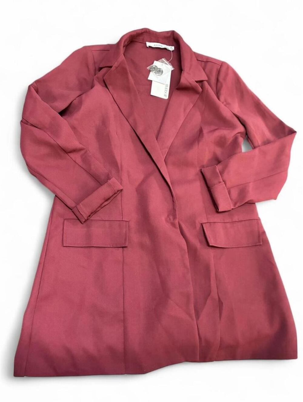 JustFab Women's Burgundy and Red Jacket